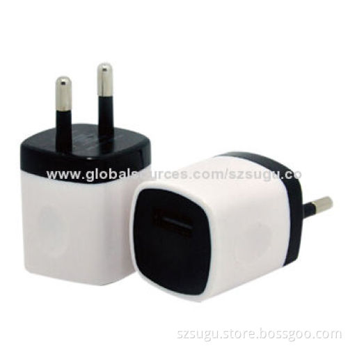 2014 cut cell phone travel charger with UL, FCC & CE certifications